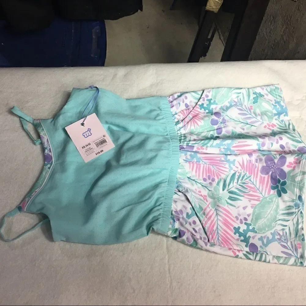 NWT More than Magic S M L XL short set teal purple